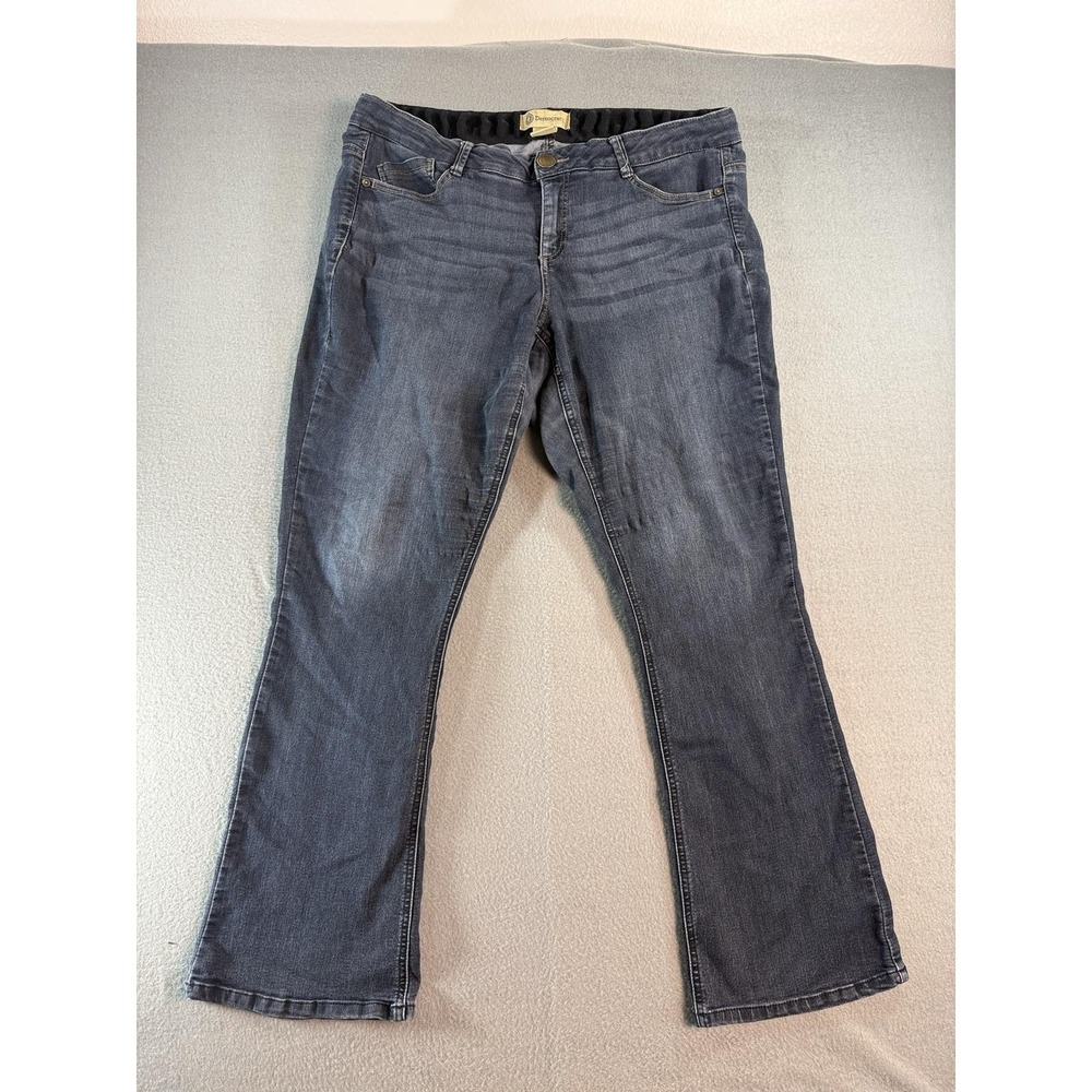 Democracy Jeans Womens 16W Medium Wash Blue High Rise Straight Stretch Denim